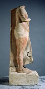 Estátua, de, Akhenaten, vista, de, lado